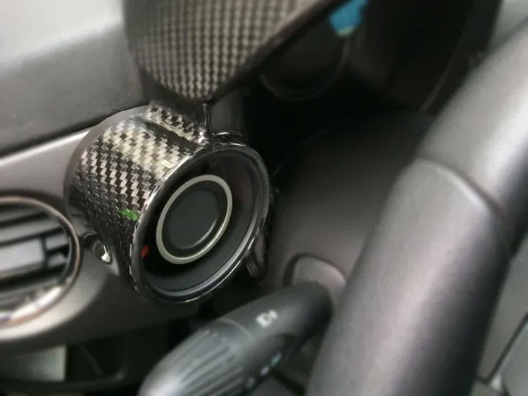 FIAT 500 ABARTH Boost Gauge Trim Piece Carbon Fiber